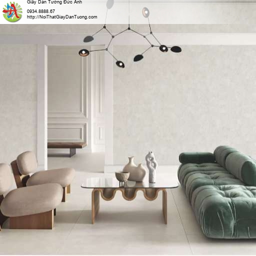 Giấy dán tường giả màu xi măng bê tông màu trắng xám 88429-2