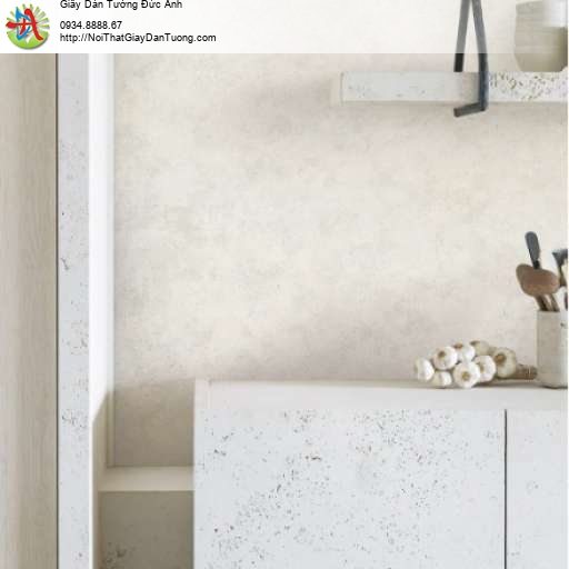 Giấy dán tường giả bê tông xi măng màu trắng 88647-1