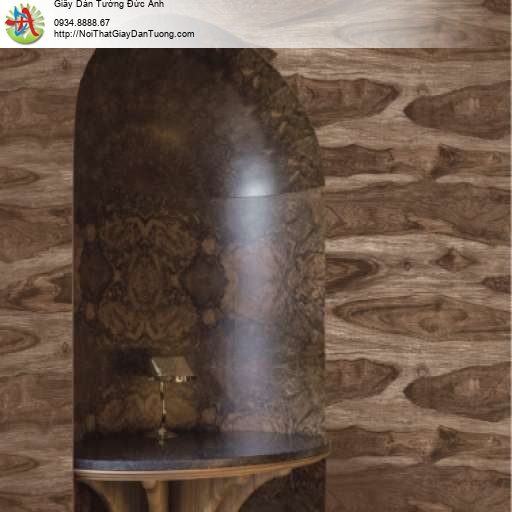 Giấy dán tường giả gỗ màu nâu 88652-1