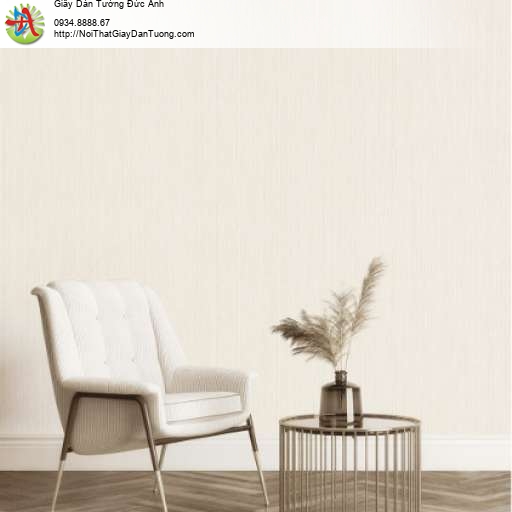 Giấy dán tường dạng sọc nhỏ nhuyễn màu vàng kem, màu kem nhat - Albany 6835-4