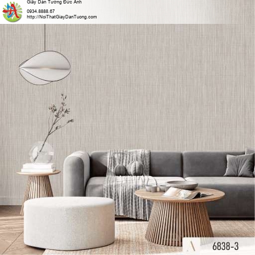 Giấy dán tường dạng vân vải màu xám - Albany 6838-3