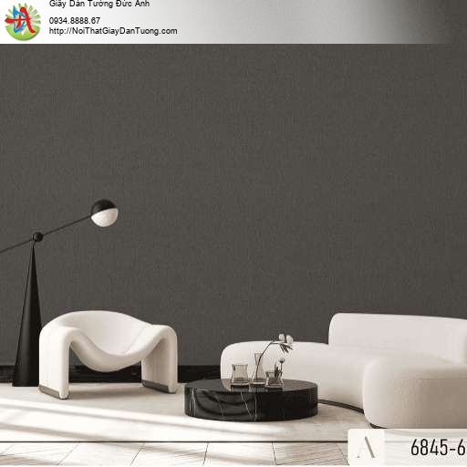 Giấy dán tường màu đen, giấy vân đơn giản một màu ấn tường - Albany 6845-6