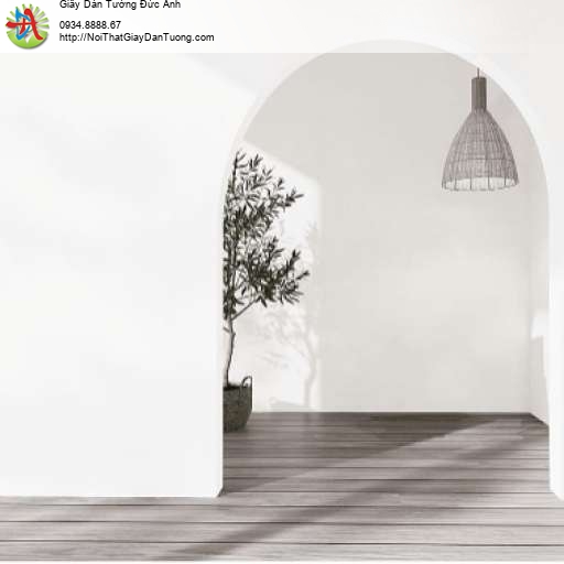 Giấy dán tường gân nổi màu trắng sáng - Albany WH510-1