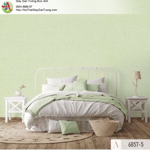 Giấy dán tường vân vải nhỏ màu xanh lá, xanh cốm - Albany 6857-5