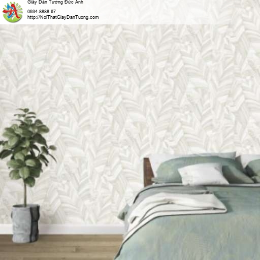 Giấy dán tường hình lá chuối màu trắng - Vila 5702-2