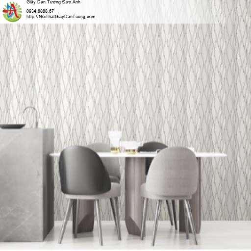 Giấy dán tường họa tiết sóng uốn lượn đan xen - Vila 5703-1