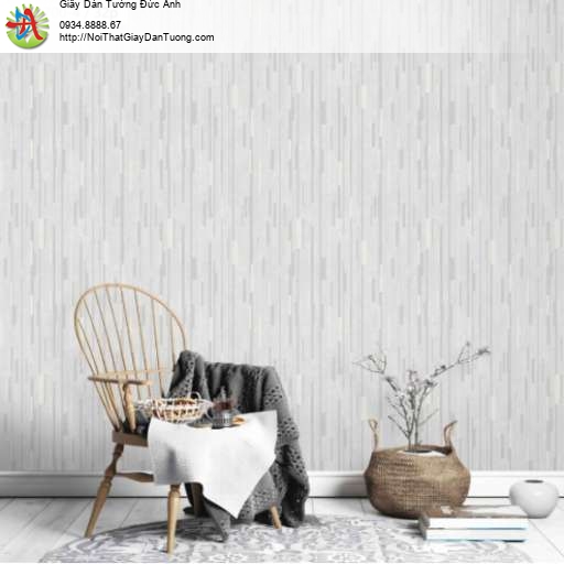 Giấy dán tường sọc ngắn kim sa kim tuyến màu xám nhạt - Vila 5700-4