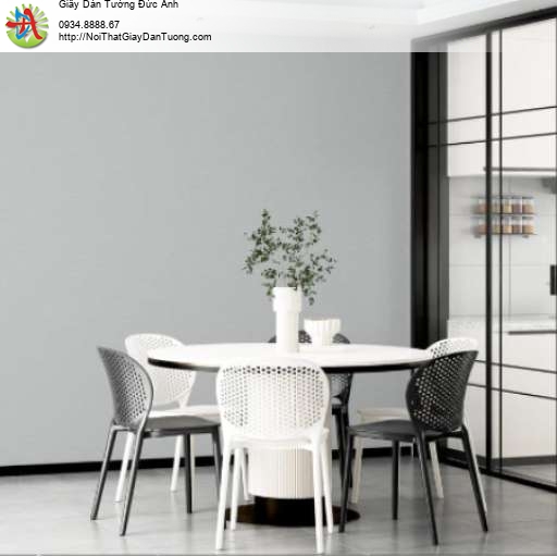 Giấy dán tường vân gân nổi hình vuông màu xám nhạt - Vila 5720-6