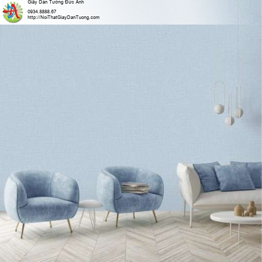 Giấy dán tường đơn giản màu xanh nhạt - Joinus 8607-7