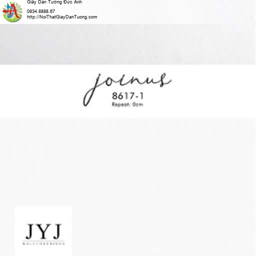 Giấy dán tường màu trắng sáng trắng sữa - Joinus 8617-1