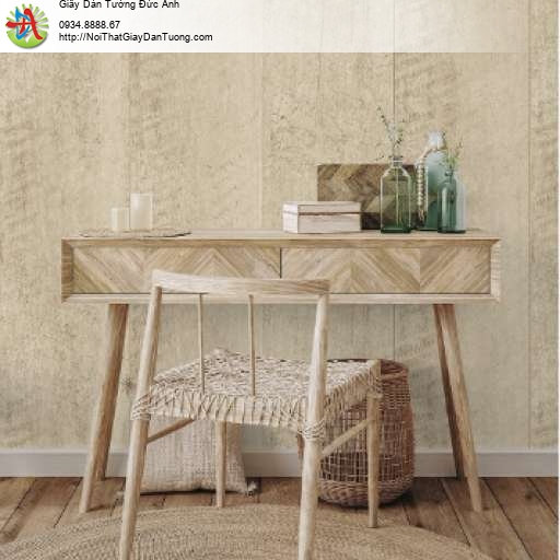 Giấy dán tường giả gỗ màu vàng nhạt vàng kem - Joinus 8626-1