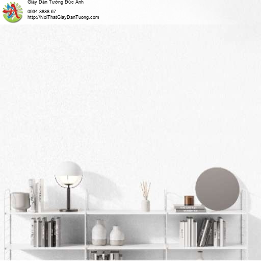 Giấy dán tường hạt cát lớn gân to thô màu trắng - Joinus WH503-1