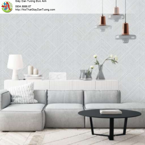 Giấy dán tường họa tiết ca rô mái ngói màu xám - Joinus 8620-1