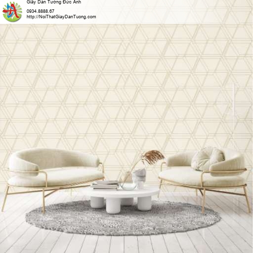 Giấy dán tường họa tiết hình học mà vàng nhạt - Joinus 8621-3
