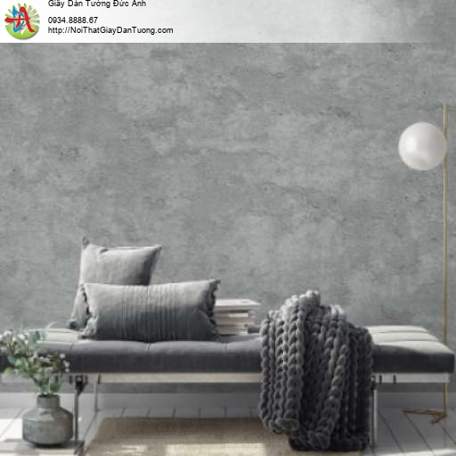 Giấy dán tường màu loang xi măng bê tông màu xám đậm - Joinus 8624-3