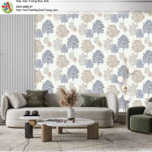 Giấy dán tường điểm nhấn họa tiết cây cối rừng cây - LUX015