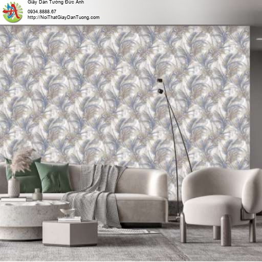 Giấy dán tường họa tiết lá cây 3D phong cách rừng nhiệt đới - LUX012