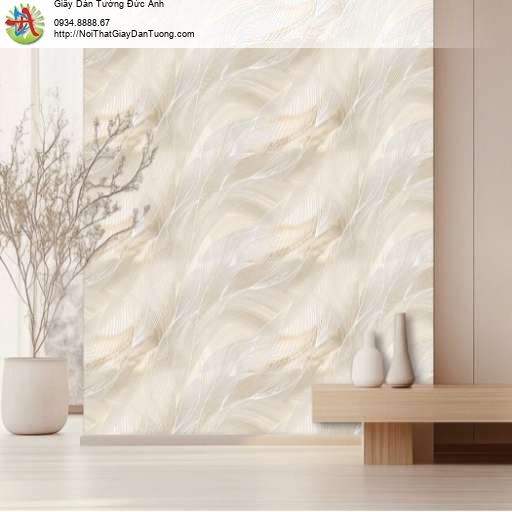 Giấy dán tường họa tiết lông vũ lông thú mềm mại sang trọng - LUX007