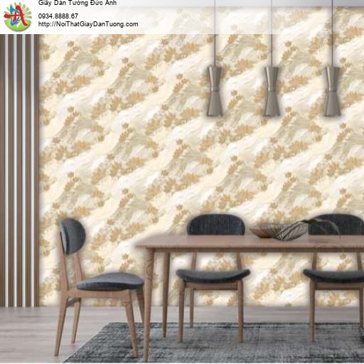 Giấy dán tường lá phong trồi theo dòng chảy thời gian - LUX018