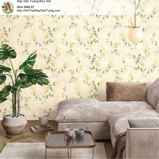 Giấy dán tường dây leo chùm hoa nhỏ màu vàng - Bloom 82097-4