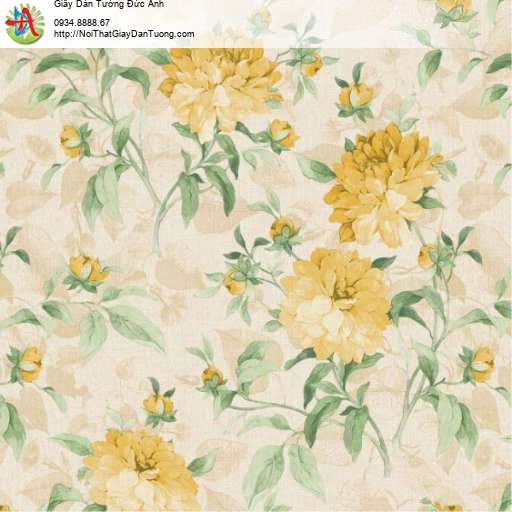 Giấy dán tường bông hoa lớn màu vàng - Bloom 82100-3