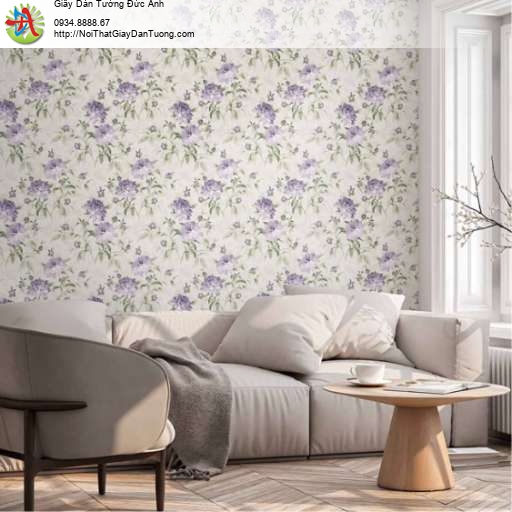 Giấy dán tường bông hoa màu tím - Bloom 82100-4