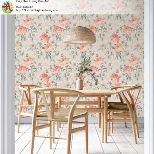 Giấy dán tường những chùm bông hoa to màu đỏ nhạt - Bloom 82100-2