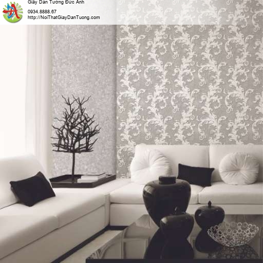 Giấy dán tường cổ điển phong cách Châu Âu mà xám - Contessa 4004-3