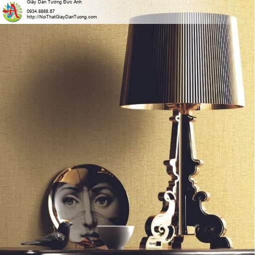 Giấy dán tường đơn giản một màu vàng - Contessa 4008-3