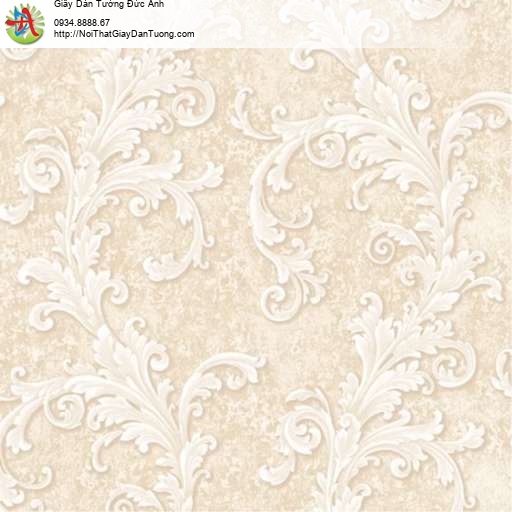 Giấy dán tường phong cách Châu Âu màu vàng nhạt - Contessa 4004-2