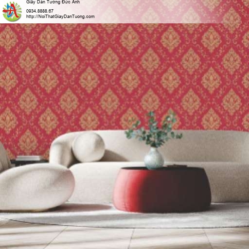 Giấy dán tường cổ điển màu đỏ - Artis 2704-3