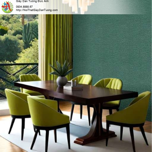 Giấy dán tường màu xanh ngọc, xanh lá cây đậm - Artis 2706-7